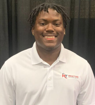 Driven by a passion for sports and community impact, Jalen combines his education and experience to build meaningful connections and inspire others. As CMO, he leads with purpose, focusing on authentic engagement and brand growth that reflects Reaction Technologies’ mission.