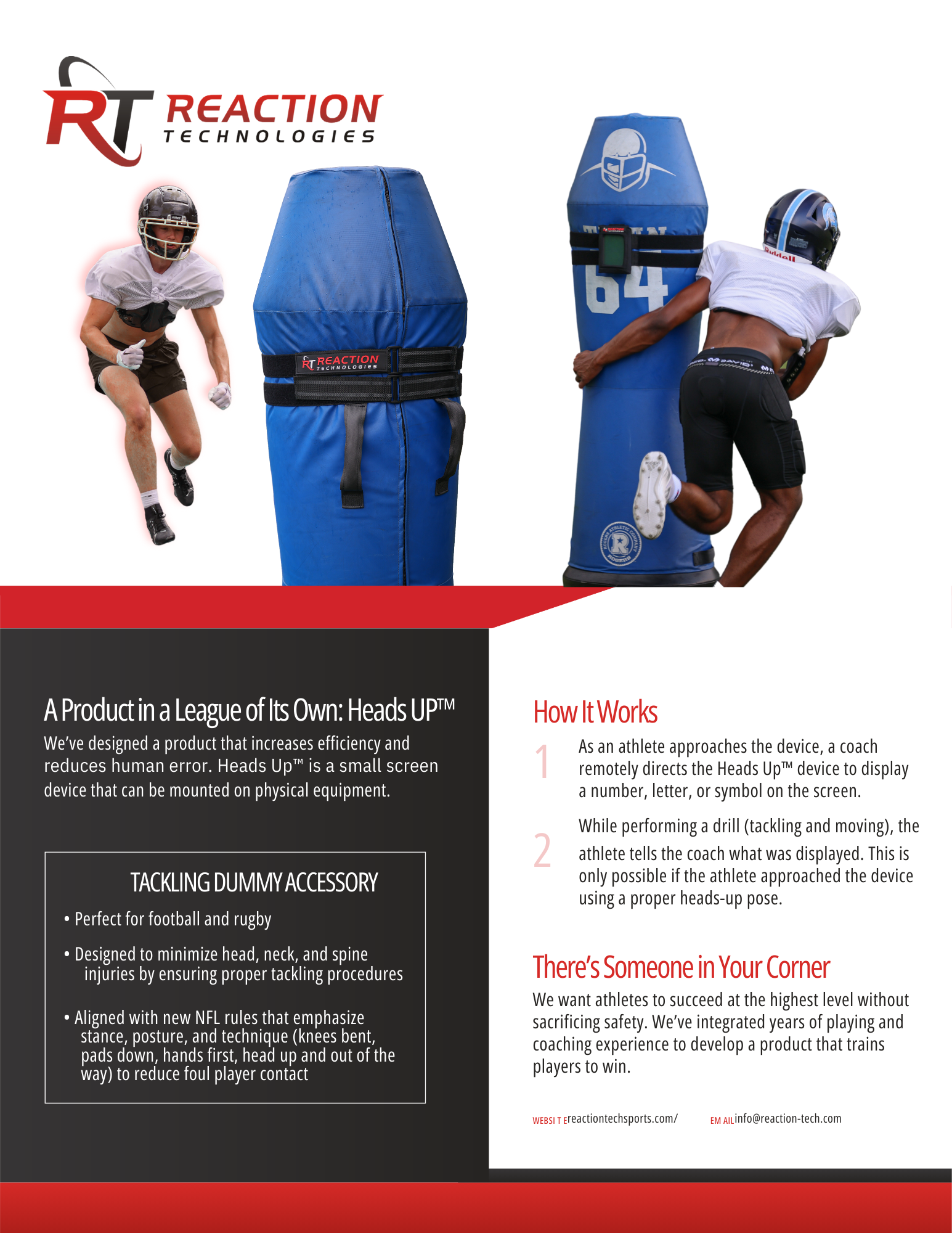 Reaction Tech Football Brochure